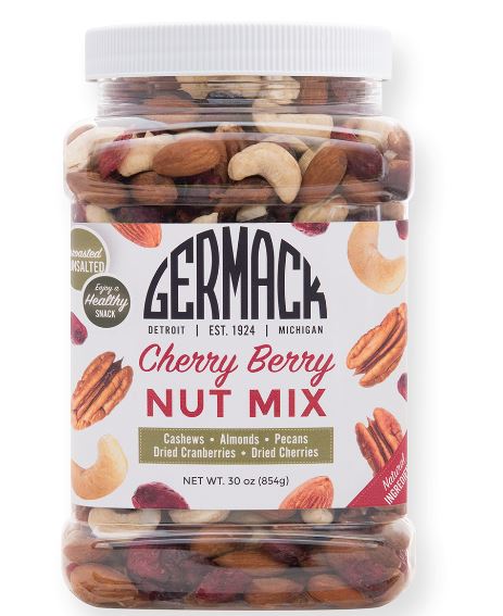 Picture Cherry Berry Nut Mix (Cashews, Cranberries, Cherries, Almonds, Pecans) - 30 oz Jar