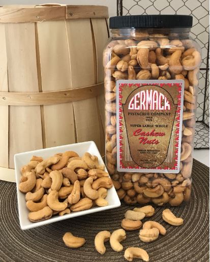 Picture Cashews - Super Large, Whole - Roasted, Salted - 4.5lb Jar