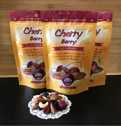 Picture Cherry Berry Nut Mix (Cashews, Cranberries, Cherries, Almonds, Pecans) 3.5 oz