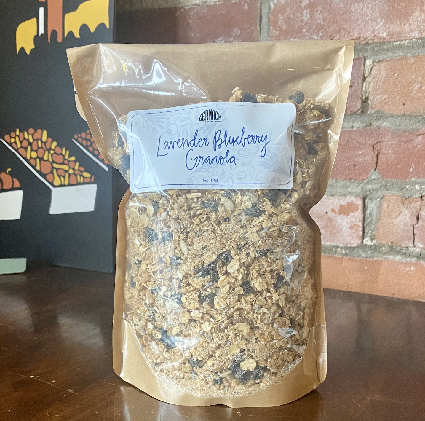 Picture Lavender Blueberry Granola (Granola, Almonds, Blueberries,  Lavender,  Lemon Zest) 16 oz