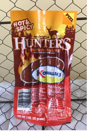 Picture Hunter Sausage Hot & Spicy - Kowalski (3oz bag)