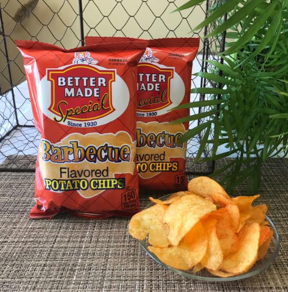 Picture Potato Chips BBQ Better Made (2 - 1oz bags)