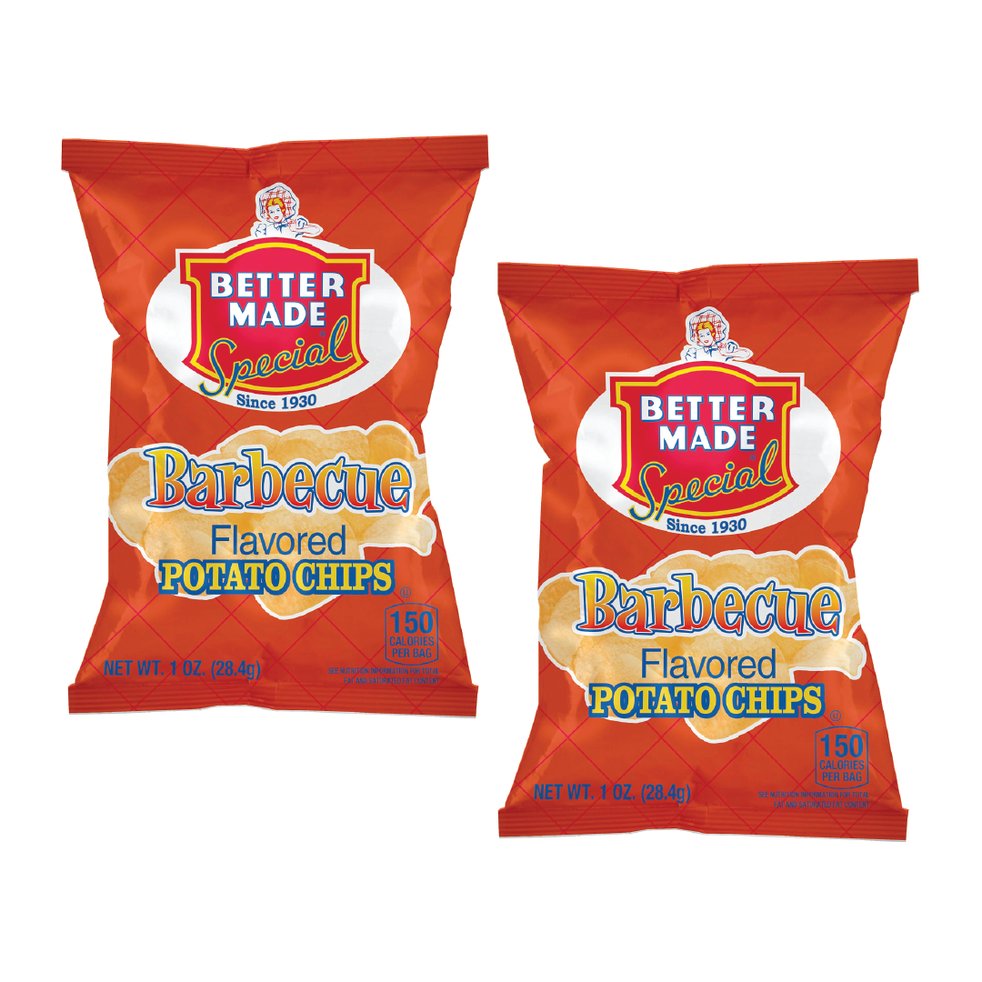 Picture Potato Chips BBQ Better Made (2 - 1oz bags)