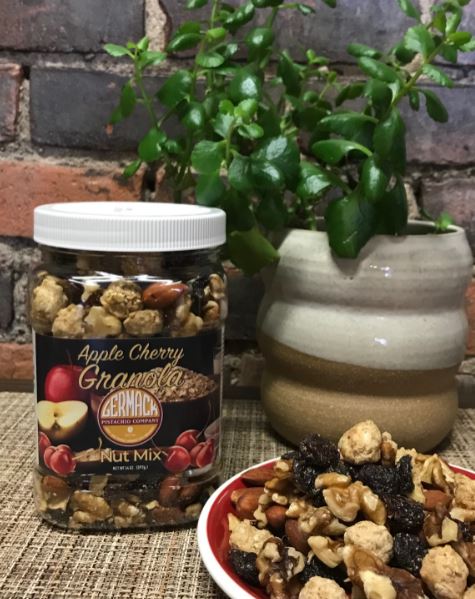 Picture Apple Cherry Granola Nut Mix  (Cherries, Almonds, Granola Balls, Walnuts, Apple Chips)14oz 