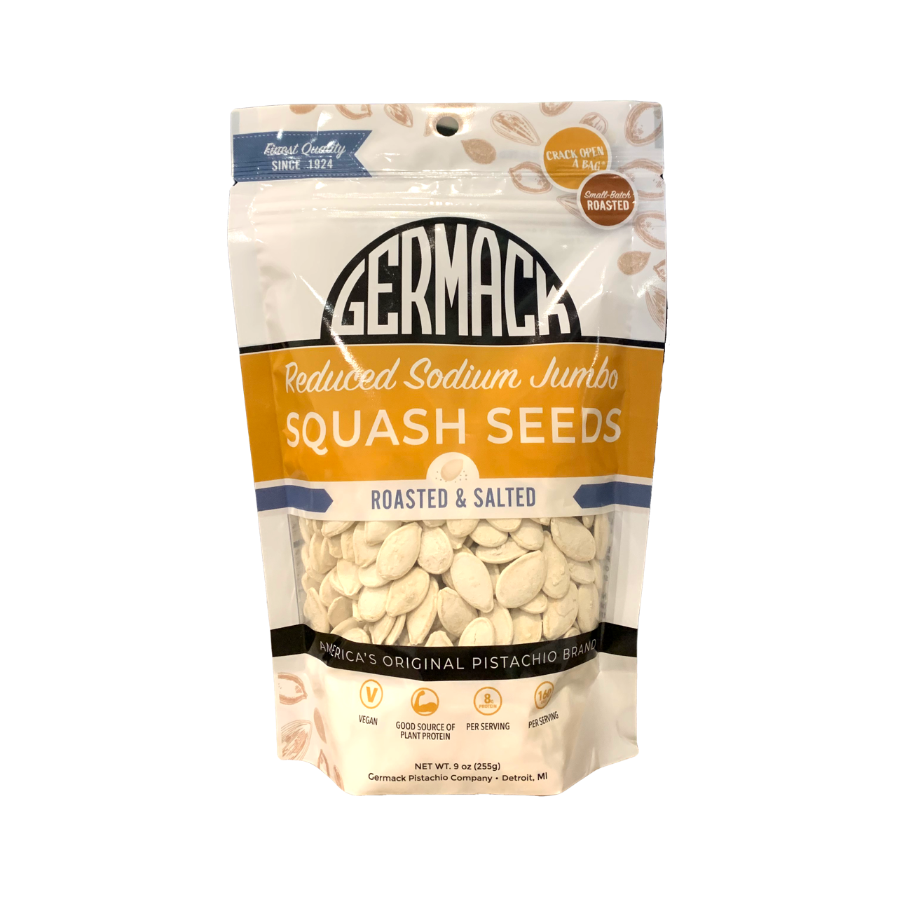 Picture Squash Seeds Reduced Sodium Jumbo 9oz