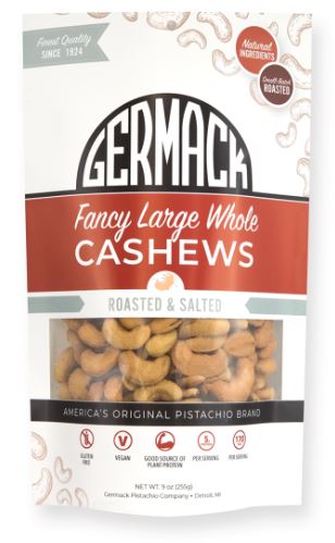 Picture Cashews Fancy Large Whole Roasted Salted 9oz