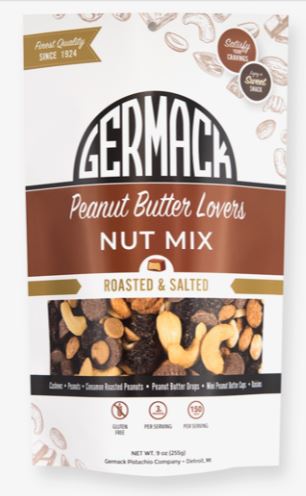 Picture Peanut Butter Lovers Nut Mix (Chocolate PB Cups, PB Drops, Cinnamon Peanuts, Raisins, Cashews) 9oz