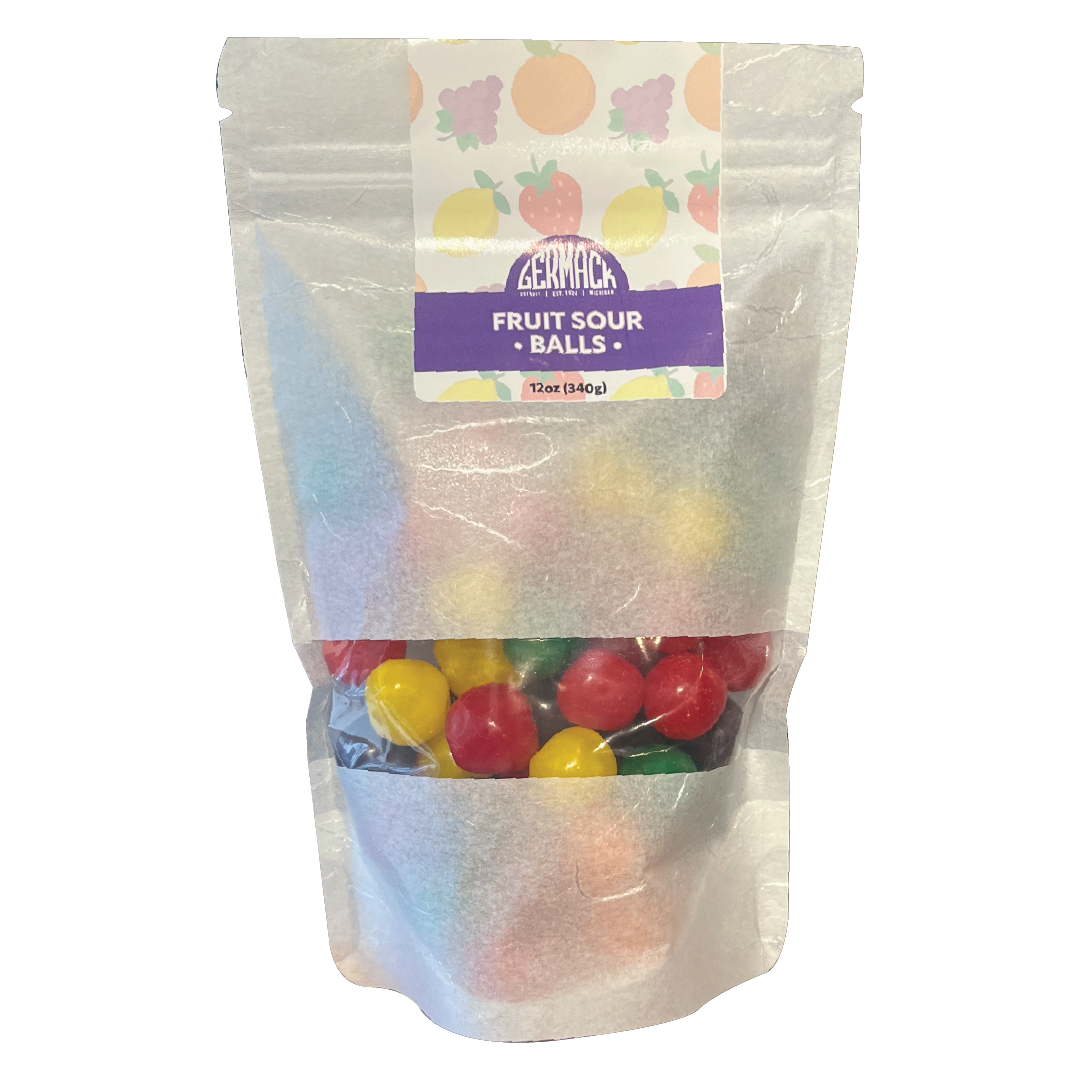 Picture Fruit Sour Balls 12oz 