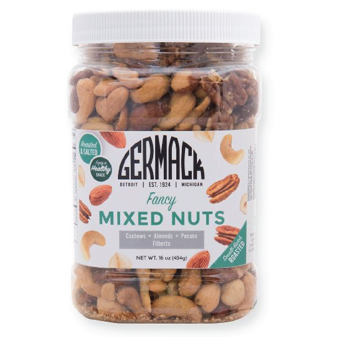 Picture Mixed Nuts  (Cashews, Almonds, Pecans, Filberts) JAR 16oz