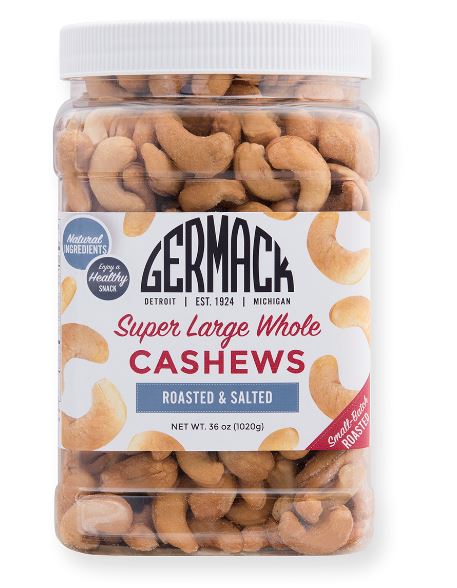 Picture Cashews - Super Large Whole - Roasted, Salted 36oz